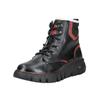 Schnürstiefelette MUSTANG SHOES "Mustang Shoes Stiefelette Lederimitat", Damen, Gr. 40, rot (schwarz, rot), Lederimitat, casual, Schuhe