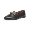 Slipper INUOVO "INUOVO Slipper Leder", Damen, Gr. 41, gold (schwarz, gold), Leder, casual, Schuhe