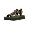 Riemchensandale FLY LONDON "Fly London Sandalen Leder/Textil", Damen, Gr. 41, grün (army), Leder, Textil, casual, Schuhe