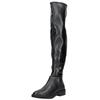 Overkneestiefel STEVE MADDEN "STEVE MADDEN Stiefel Lederimitat", Damen, Gr. 38, schwarz, Lederimitat, casual, Schuhe