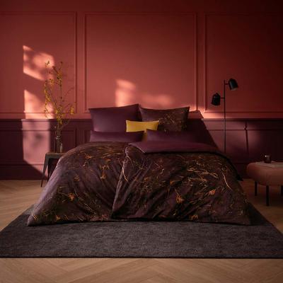 Bettwäsche ESTELLA "Raphael", rot (vino), B/L: 135cm x 200cm, 2 St., Mako-Satin, B/L: 80cm x 80cm & 40cm x 80cm, Mako-Satin, Obermaterial: 100% Baumwolle, Bettwäsche Image