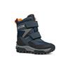 Winterstiefel GEOX "J HIMALAYA BOY B ABX", Kinder, Gr. 29, blau (navy, orange), Textil, Synthetik, sportlich, Schuhe, Snowboots, Klettstiefel mit Warmfutter, Größenschablone zum Download