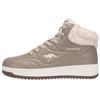 Sneaker KANGAROOS "K-TOP SCOOP MID", Gr. 39, stone braun, crystal gray, Synthetik, sportlich, Schuhe, Warmfutter