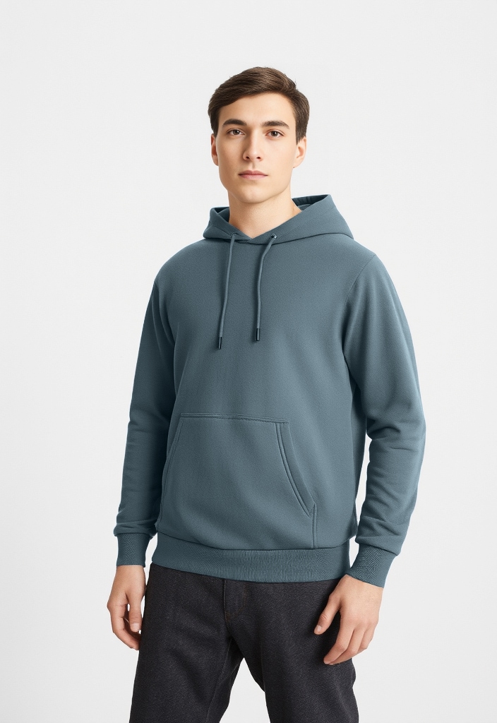 Kapuzensweatshirt JACK & JONES "JJEBRADLEY SWEAT HOOD NOOS", Herren, Gr. 3XL, stormy weather, angeraute Sweatware, Obermaterial: 65% Polyester, 35% Baumwolle, unifarben, loose fit taillenbedeckt, ohne Ausschnitt, Rippbündchen, Sweatshirts, mit...