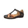 Keilsandalette PIKOLINOS "PIKOLINOS Sandalen Leder", Damen, Gr. 42, blau (navy), Leder, casual, Schuhe