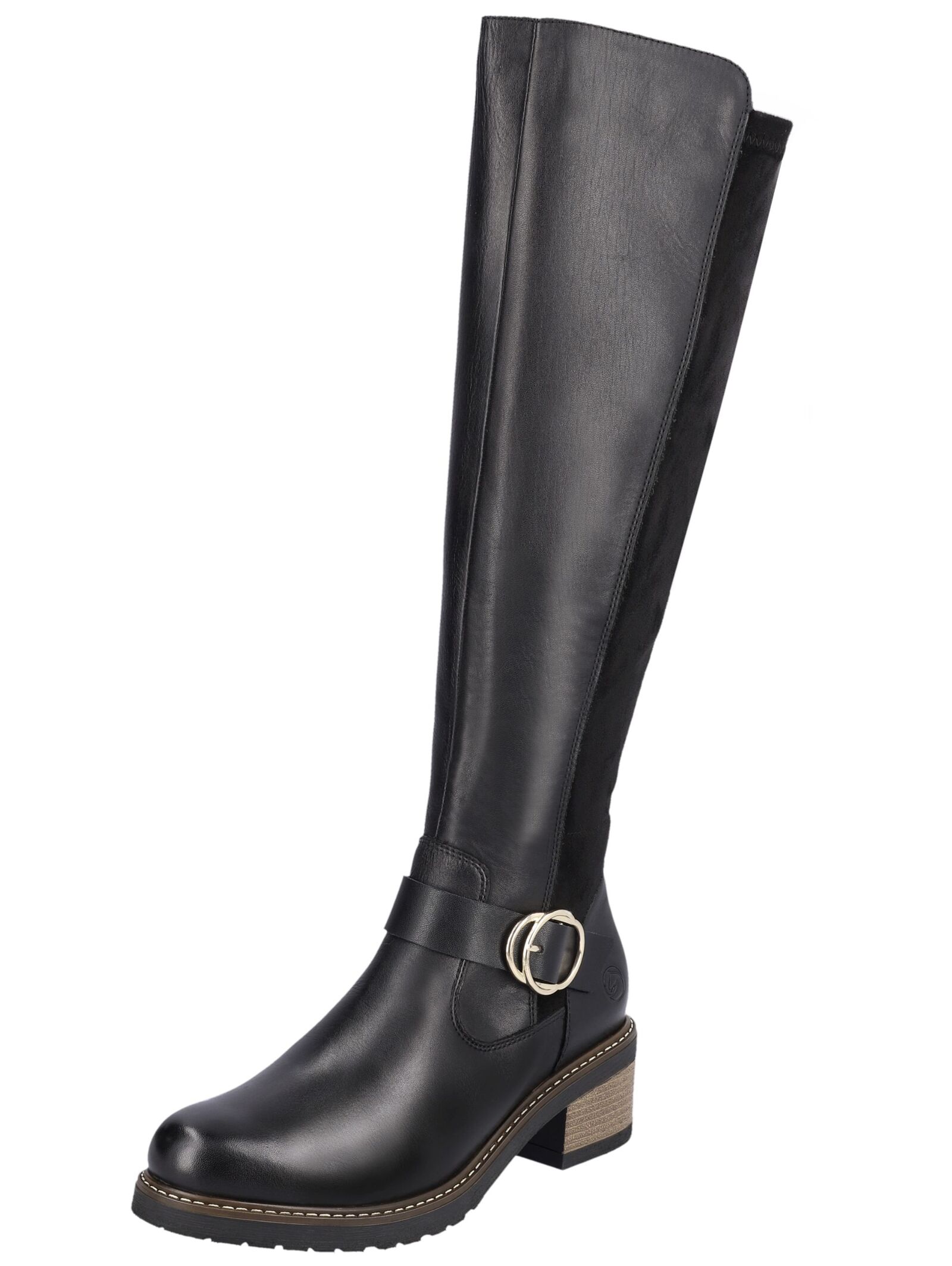 Stiefel REMONTE "Remonte Stiefel Glattleder", Damen, Gr. 40, schwarz, Glattleder, Schuhe