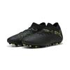 Fußballschuh PUMA "FUTURE 8 MATCH MG Fußballschuhe Erwachsene", Gr. 42.5, schwarz fizzy light grün terrain gelb, Obermaterial: Synthetik, Textil; Futter: Synthetik, Textil; Innensohle: Textil; Laufsohle: Synthetik, Schuhe