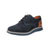 Schnürschuh BUGATTI "bugatti Halbschuhe Veloursleder", Herren, Gr. 43, blau (dunkelblau), Veloursleder, casual, Schuhe
