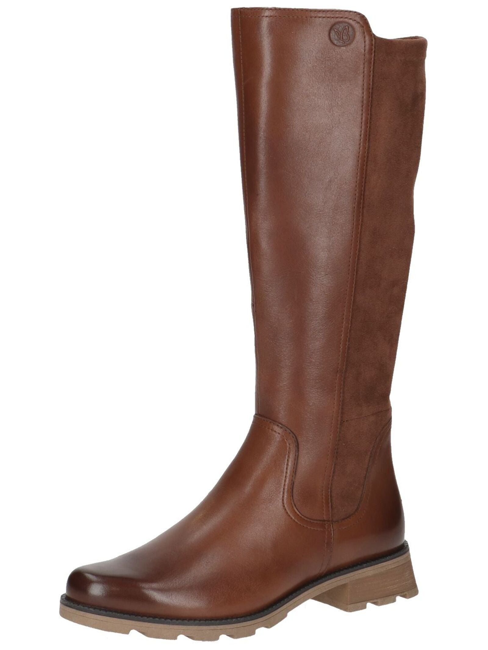 Stiefel CAPRICE "Caprice Stiefel Leder/Textil", Damen, Gr. 37, braun (cognac), Leder, Textil, Schuhe Stiefel