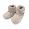 Hüttenschuhe MAXIMO, Kinder, Gr. 21/22, beige (beigemeliert), Obermaterial: 100% Wolle. Futter: 100% Polyacryl, unifarben, meliert, casual, Schuhe, Lauflernschuhe, Wagenschuhe, Elastisches Bündchen