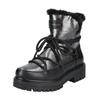 Schnürstiefelette TOM TAILOR "Tom Tailor Stiefelette Lederimitat/Textil", Damen, Gr. 40, schwarz (schwarz, silber), Lederimitat, Textil, casual, Schuhe