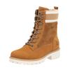Schnürstiefelette REMONTE "Remonte Stiefelette Veloursleder", Damen, Gr. 43, braun (braun, beige), Veloursleder, casual, Schuhe