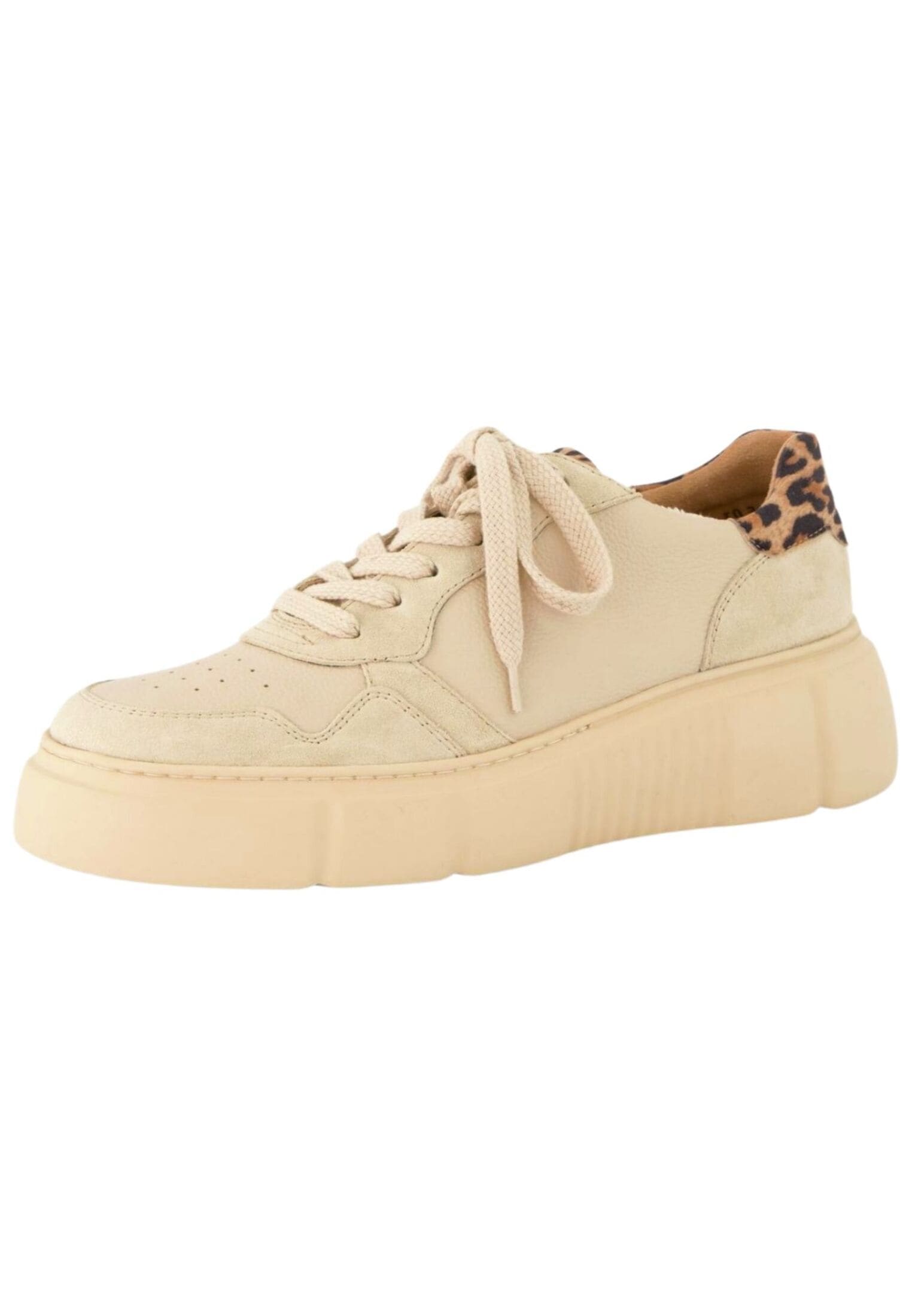 Sneaker PAUL GREEN "Paul Green Sneaker Leder", Damen, Gr. 40,5, beige, Leder, Schuhe Sneaker