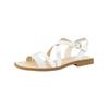 Riemchensandale PAUL GREEN "Paul Green Sandalen Leder", Damen, Gr. 38,5, silber (metallic silber), Leder, casual, Schuhe