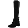 Overkneestiefel NERO GIARDINI "Nero Giardini Stiefel Leder/Textil", Damen, Gr. 38, schwarz, Leder, Textil, casual, Schuhe