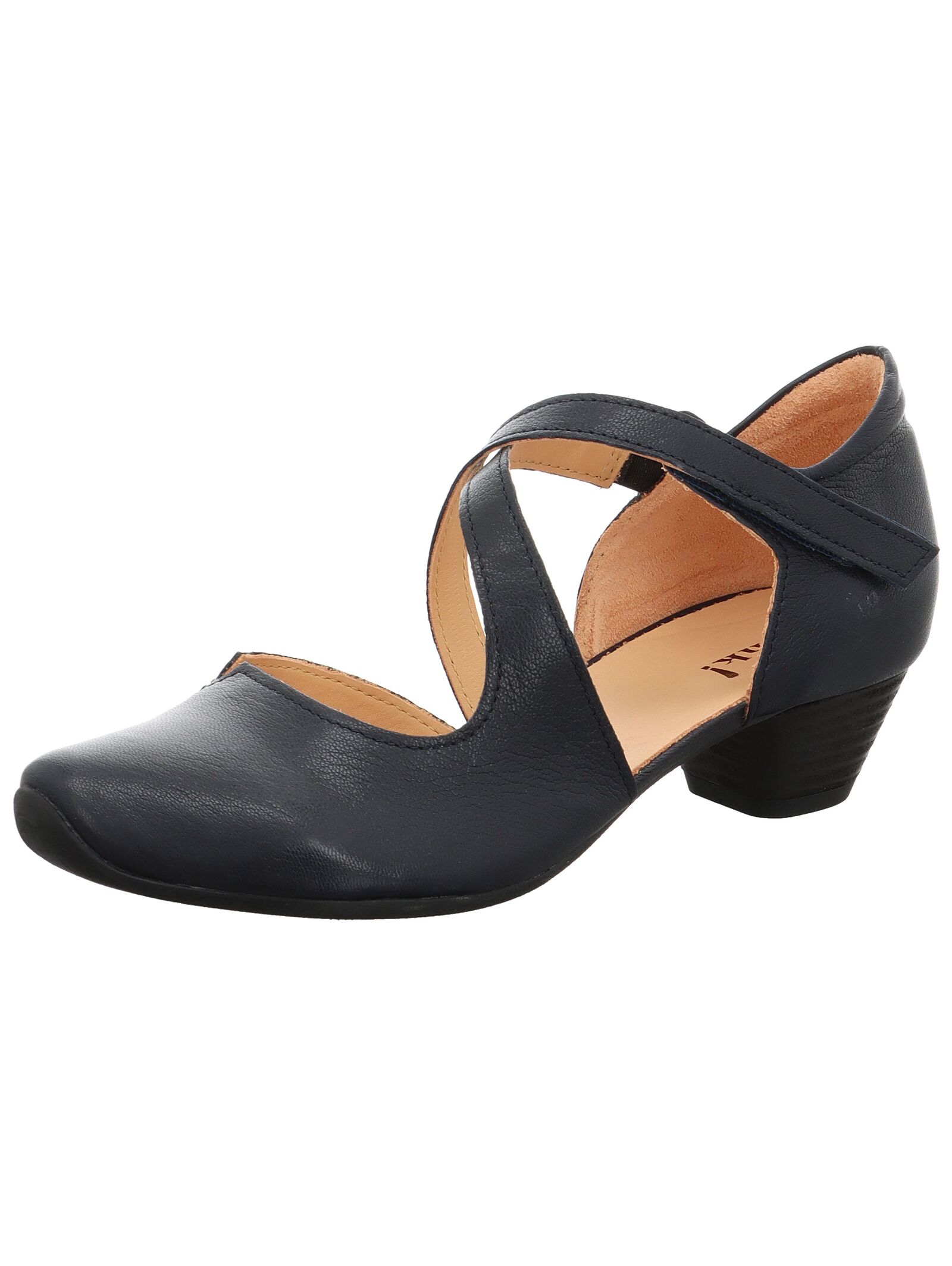 Pumps THINK "Think Pumps Nappaleder", Damen, Gr. 40, blau (navy), Nappaleder, Schuhe Pumps