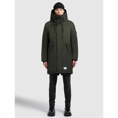 Kurzmantel KHUJO "HANT", Herren, Gr. M, grün (dunkelgrün), 100% Polyester, unifarben, loose fit, eingesetzt elastischer Bund, Mäntel Image