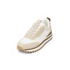 Sneaker MARC O'POLO "aus Veloursleder und Neopren", Damen, Gr. 38, sanftes weiß, natural stone, Obermaterial: 89% Leder (Rind), 11% Polyurethan, unifarben, Schuhe