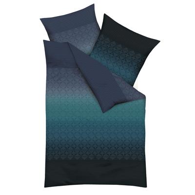 Bettwäsche KAEPPEL "Gradient", blau, B/L: 135cm x 200cm, , Mako-Satin, B/L: 80cm x 80cm, Mako-Satin, Obermaterial: 100% Baumwolle, Bettwäsche Image