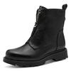 Stiefelette TAMARIS, Damen, Gr. 38, schwarz snake, Lederimitat, modisch, Schuhe, Blockabsatz, Boots mit Front- und Innenreißverschluss