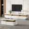Ensemble de meuble mural TV blanc, ensemble de meuble mural de salon, table basse + meuble TV, ensemble de rangement multifonctionnel