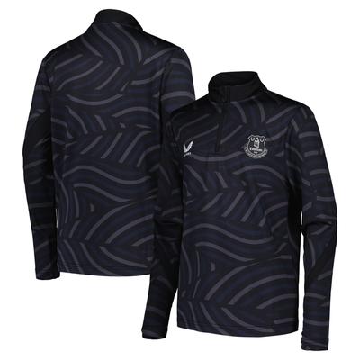 Everton Castore Third Matchday 1/4 Zip Midlayer – Schwarz – Kinder Image