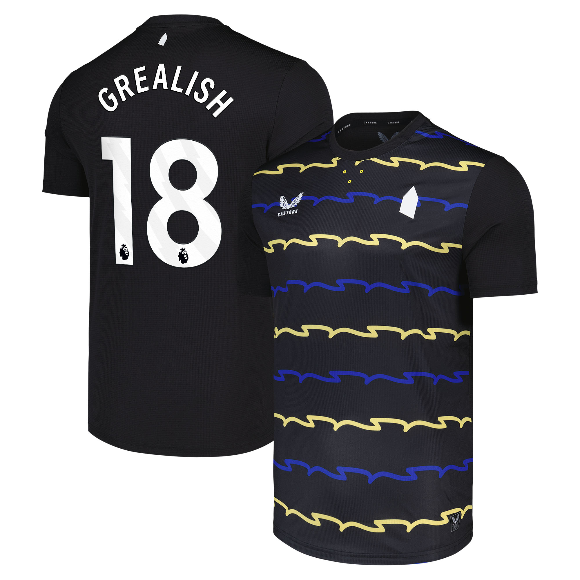 Everton Castore Pro Ausweichtrikot 2025-26 - Nicht gesponsert mit Aufdruck Grealish 18 Image