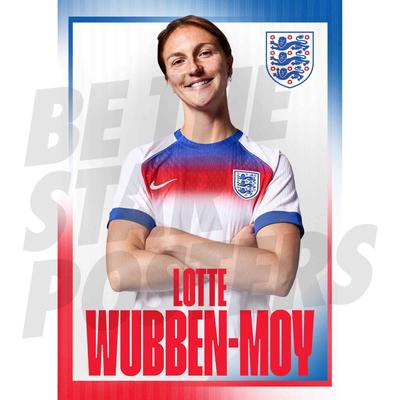 England Lionesses Wubben-Moy 25/26 Heim-Porträtfoto A3-Poster Image