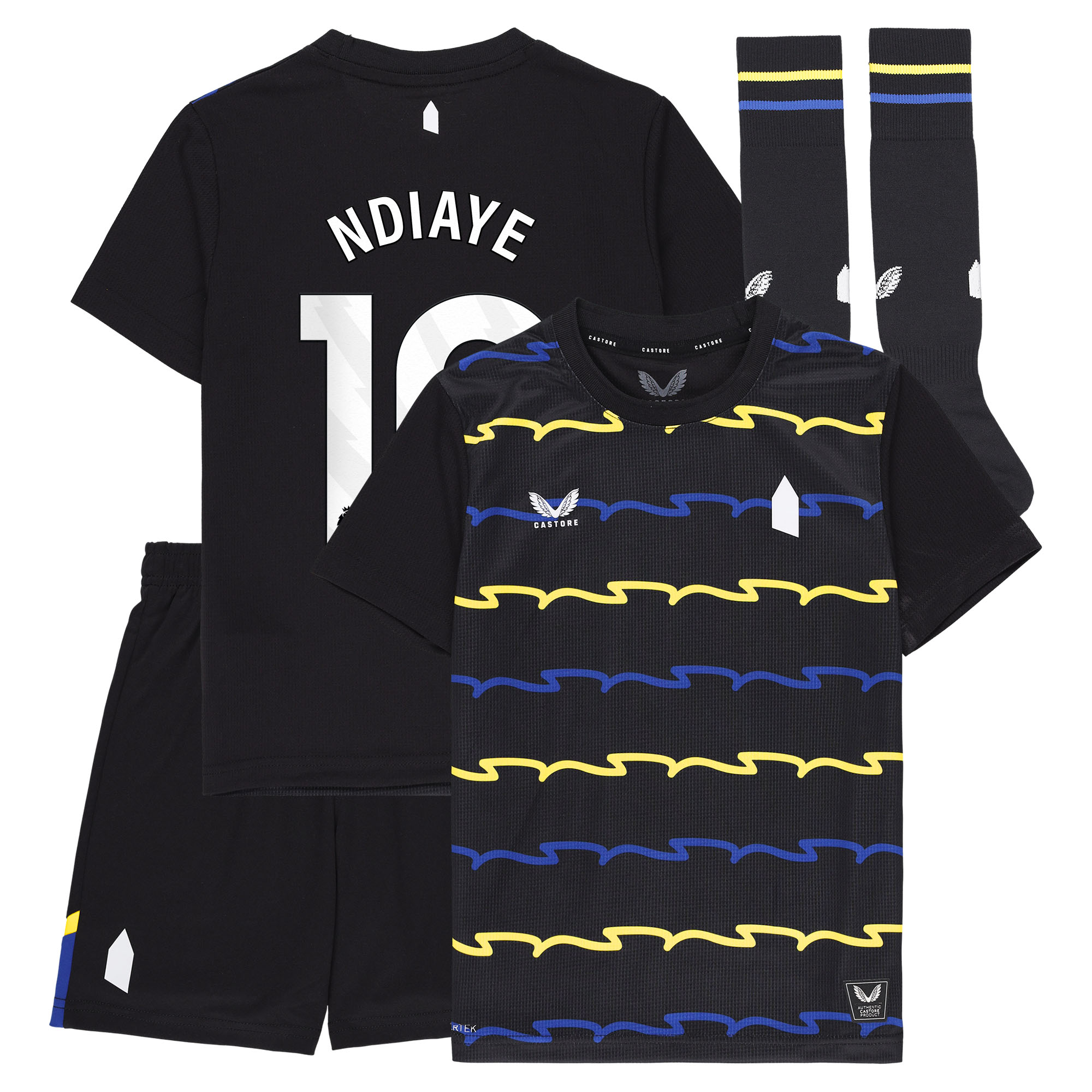 Everton Castore 2025-26 Ausweich-Kit - Kleinkinders mit Aufdruck Ndiaye 10 Image