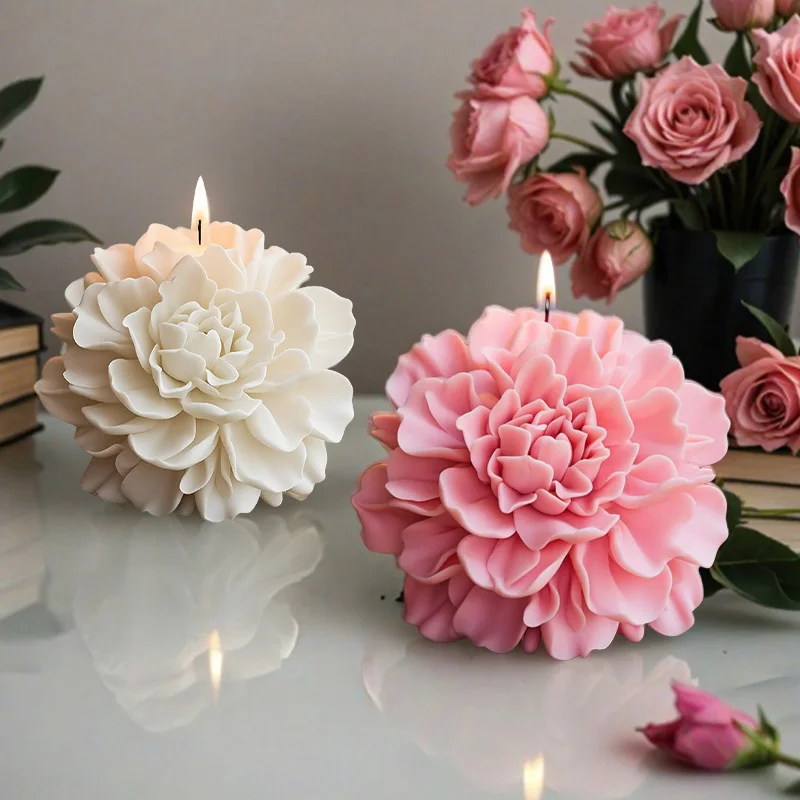 Hibiskusblütenform für Kerze und Seife, flache Basis, klare Textur, leicht zu entformen und zu reinigen, DIY-Aromatherapie/Dekoration, unverzichtbar Image