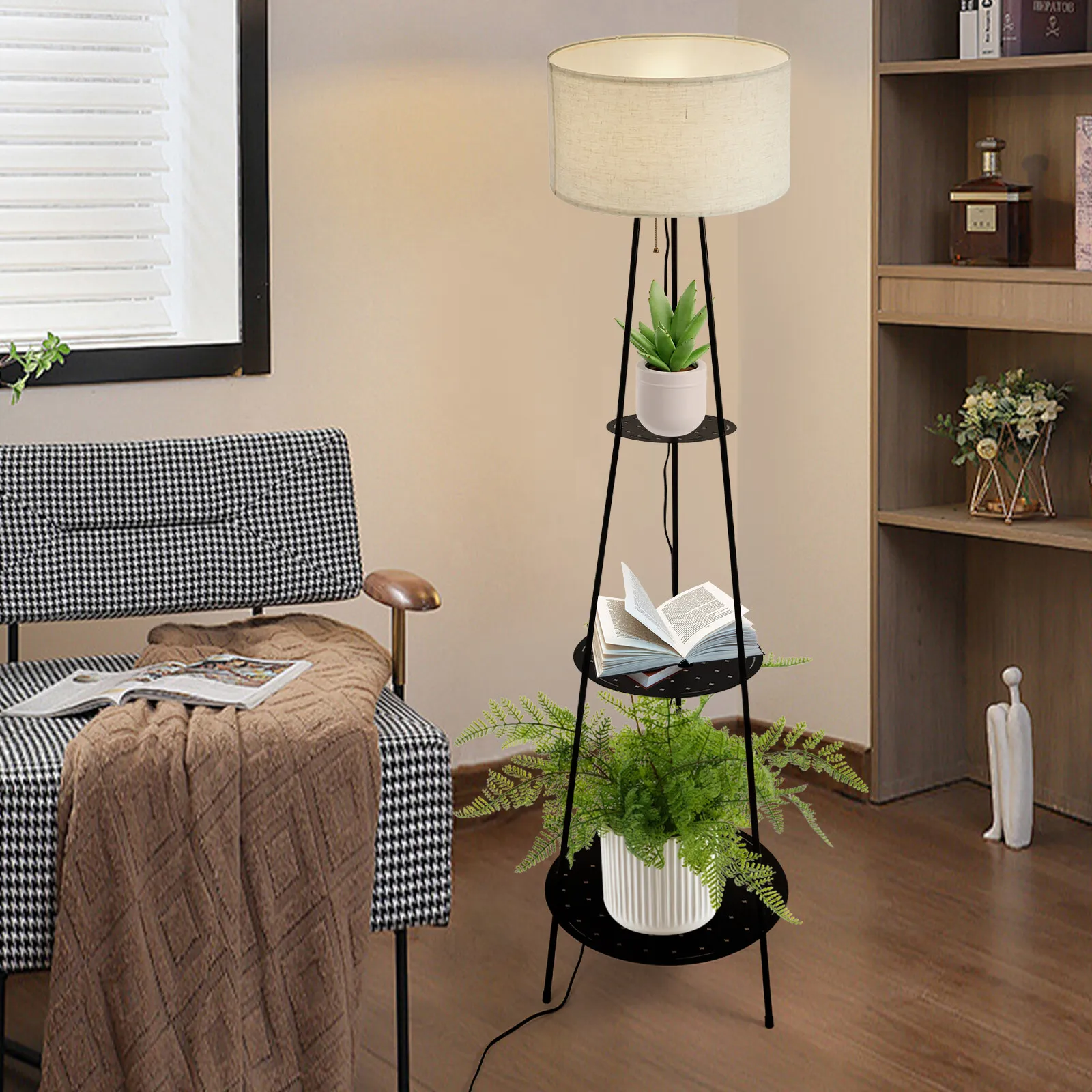 E27 Modern Stehlampe Stehlampe Mit Regalen Stehlampe Mit Dreistufigen Regalen