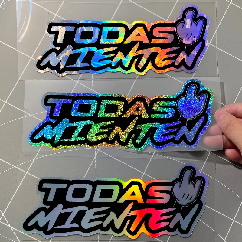 1PC TODAS MIENTEN Spanischen Stil Motorrad Aufkleber Wasserdicht für Motorrad Kraftstoff Tank Roller DIY Auto Fenster Lustige Vinyl Aufkleber Image