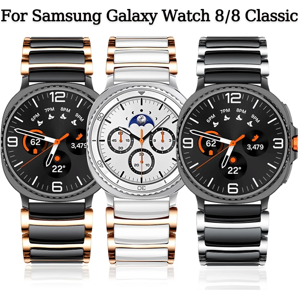 Keramik + Metallarmband für Samsung Galaxy Watch 8 Classic 46 mm High-End-Armband für Galaxy Watch Ultra 47 mm/8 44 mm 40 mm Armband Image