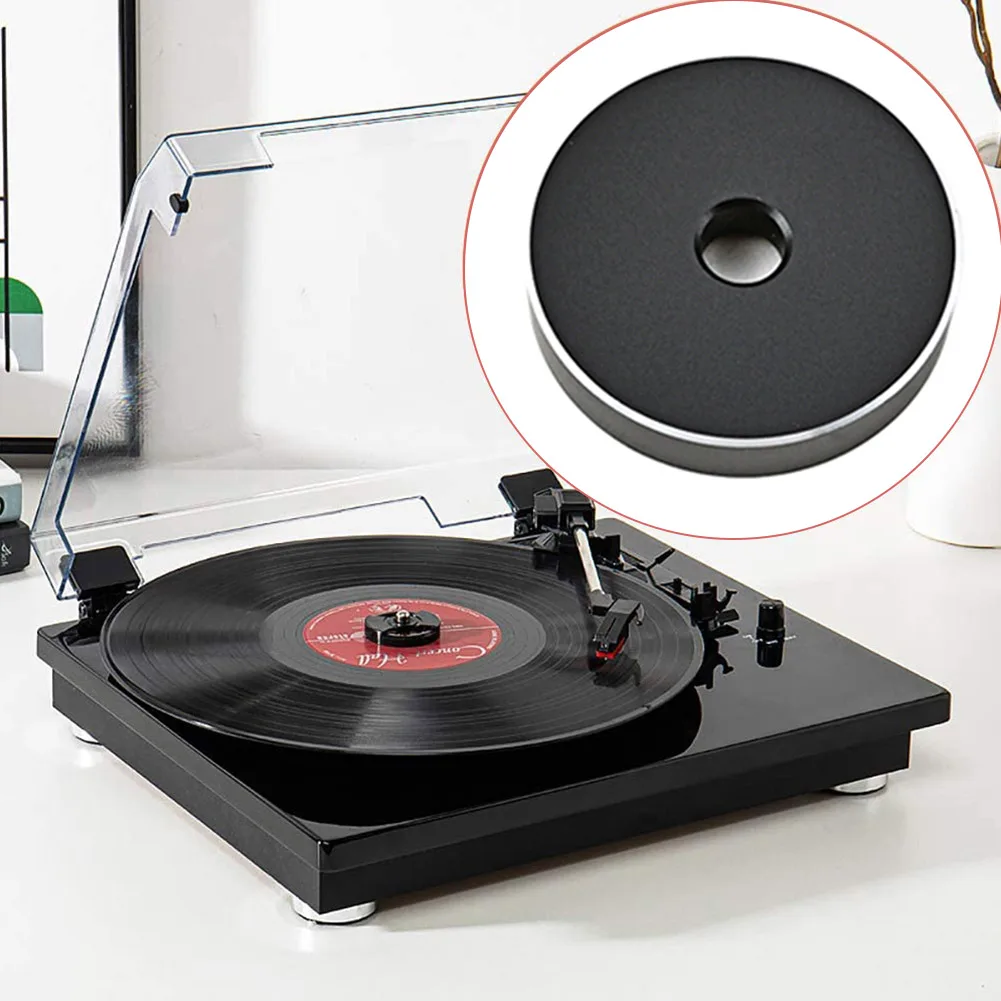 Vinyl-Schallplattenadapter, massiver Aluminium-Adapter für Schallplatten, Plattenspieler, 17,8 cm (7 Zoll) Vinyl-Schallplatten-Adapter, Spieler, Phonographen-Zubehör Image