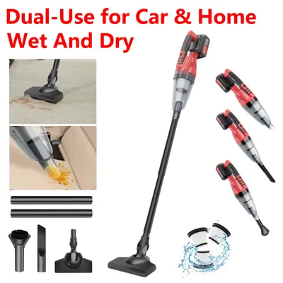 3-in-1 Vacuum Cleaner Cordless, Handheld Power Suction Stick Vacuum Cleaners For Home, Car Vacuum Cleaner Wet And Dry With LED
