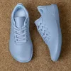 Unisex Wide Box Schuhe Minimalistische Barfuß-Flache Leder-Sneaker Zero Drop für große Größe 48/49 Trail Walking Plattfußstütze