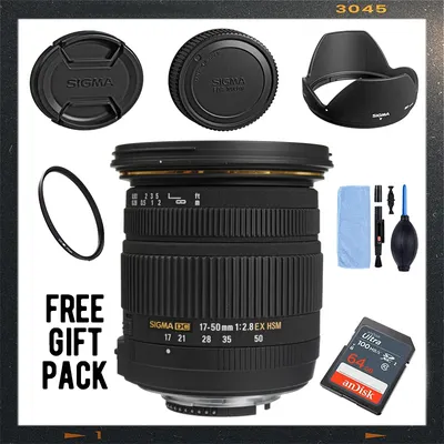 Sigma 17-50mm f/2.8 EX DC OS HSM FLD Large Aperture Standard Zoom Lens for Canon Nikon