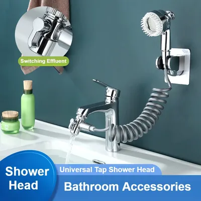 Bathroom Pressurized Shower Head Kit for Washbasin Faucet Nozzle Faucet Hand Wall Mounted Shower Head Sink Hose Sprayer Set