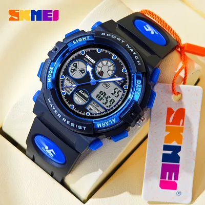 SKMEI Dual Time Display Sport Kinder Uhren Militär Hintergrundbeleuchtung 5Bar Wasserdicht Chrono Alarm Kinder Armbanduhr Für Jungen Mädchen
