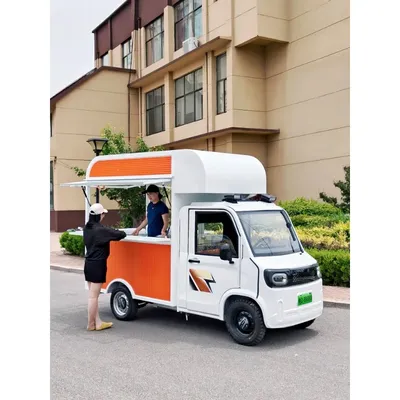 Electric four-wheel dining car, multi-functional snack car, mobile four-wheel car, dedicated to setting up stalls