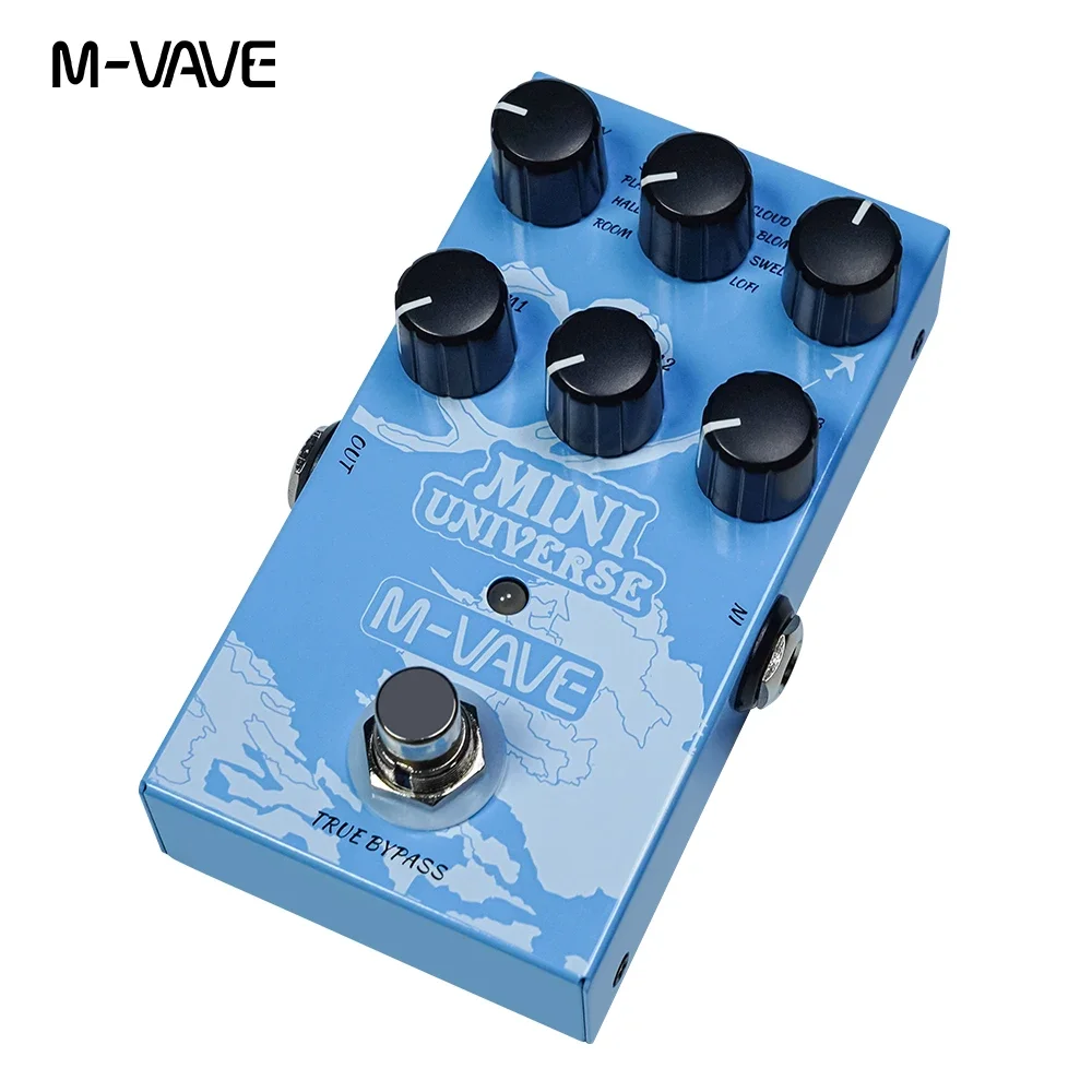 M-VAVE MINI-UNIVERSE Reverb-Effektpedal für E-Gitarre, 9, Reverb-Effekte, Raum/Schimmer/Lofi/Frühling, Reveb-Gitarrenpedalteile Image