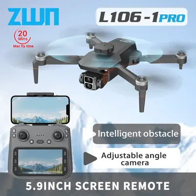 L106-1PRO GPS Professionelle Drohne mit 4K HD Kamera Bildschirm Fernbedienung 5G WIFI 3KM EIS Hindernisvermeidung FPV Bürstenlosen Quadcopter