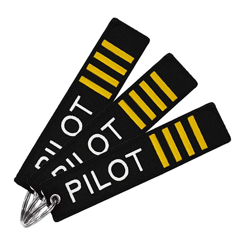 Piloten-Schlüsselanhänger mit Schlüsselring, 3er-Pack Flaggen-Schlüsselanhänger für Motorräder, Roller, Autos, Geschenke und mehr Piloten Image