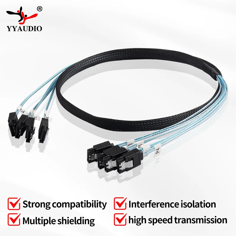 Yytcg sata kabel 3,0 zum festplatten laufwerk ssd hdd sata 3 gerades rechtwinkliges kabel für msi gigabyte motherboard hoch geschwindigkeit kabel Image
