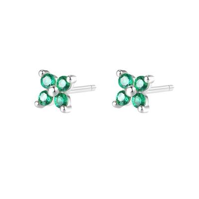 Hey Happiness - Grüne Gänseblümchen Stud Ohrringe aus 925er Sterlingsilber 1 pair Damen (37.89 € / ) Image
