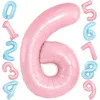 32 Zoll blau rosa Nummer 0 1 2 3 4 5 6 7 8 9 Luftballons Erwachsene Kinder Geburtstag Party Hochzeitstag Ballons Dekorationen