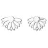 Lulu & Jane - Ohrstecker Lotusblume aus Messing in Silber Ohrringe 1 ct Damen (36.99 € / 1 ct)