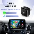 Ezonetronics Adattatore wireless per auto Android CarPlay per auto cablate di fabbrica, CarPlay wireless e Android auto 2 in 1