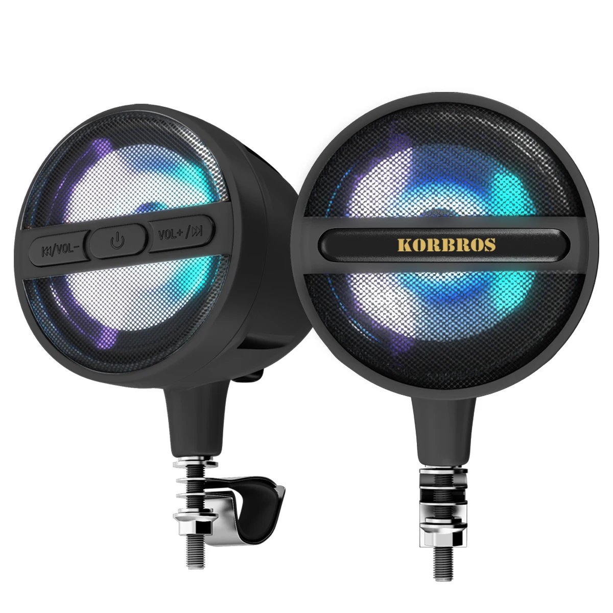 Sistema di altoparlanti Bluetooth per moto, design impermeabile, adatto per veicoli/radio/radio USB/radio FM da 12 V (nero)