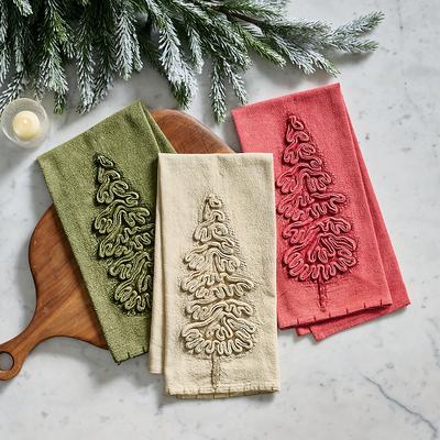 Christmas Rustic Tea Towel, Set Of Three - Grandin Road